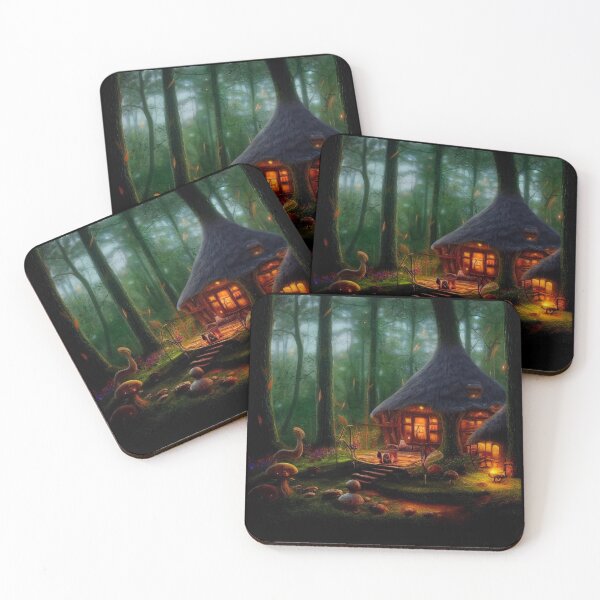 Item preview, Forest cabin with fairytale magic - Fantasy dream designed and sold by Monkyra.