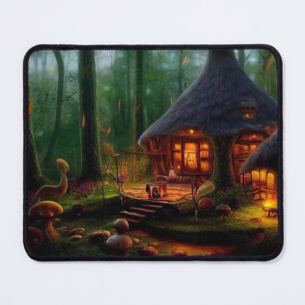Item preview, Forest cabin with fairytale magic - Fantasy dream designed and sold by Monkyra.