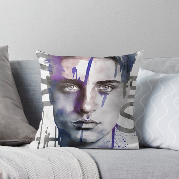 Item preview, Very beautiful and sexy handscome man portrait in watercolor designed and sold by mrlongfield.
