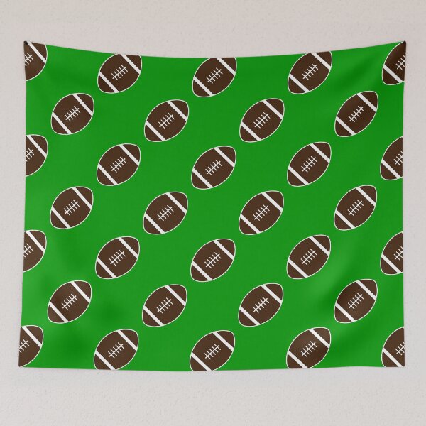 Item preview, Football with Green Background Pattern designed and sold by beccaveedesigns.