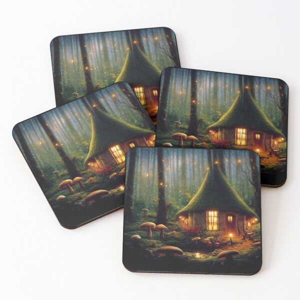 Item preview, Forest cabin with fairytale magic - Fantasy dream designed and sold by Monkyra.