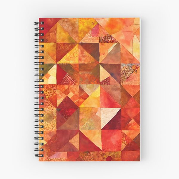 Item preview, Loose Watercolor Patchwork Quilt Design Bright Fall Colors designed and sold by ClairesPatterns.