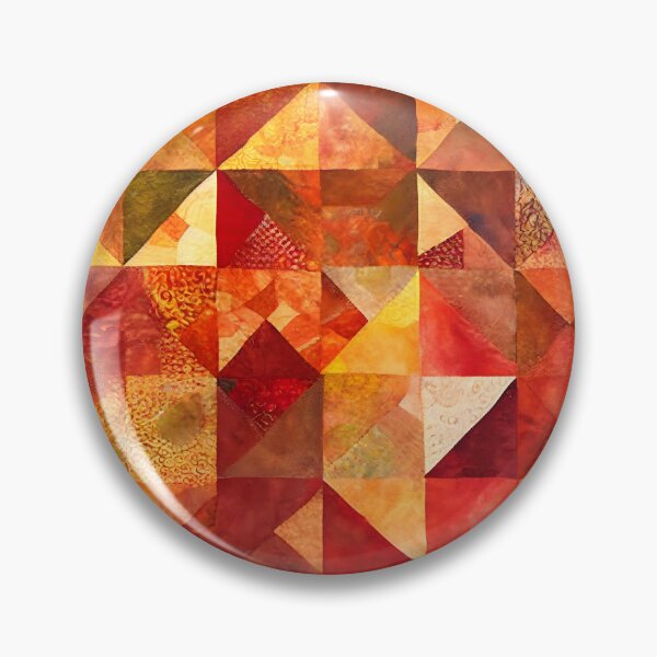 Item preview, Loose Watercolor Patchwork Quilt Design Bright Fall Colors designed and sold by ClairesPatterns.