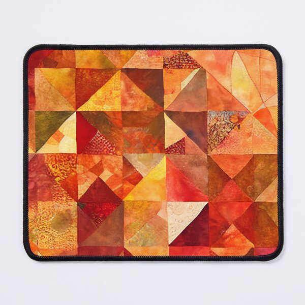 Item preview, Loose Watercolor Patchwork Quilt Design Bright Fall Colors designed and sold by ClairesPatterns.