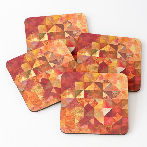 Item preview, Loose Watercolor Patchwork Quilt Design Bright Fall Colors designed and sold by ClairesPatterns.