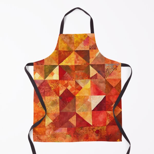 Item preview, Loose Watercolor Patchwork Quilt Design Bright Fall Colors designed and sold by ClairesPatterns.