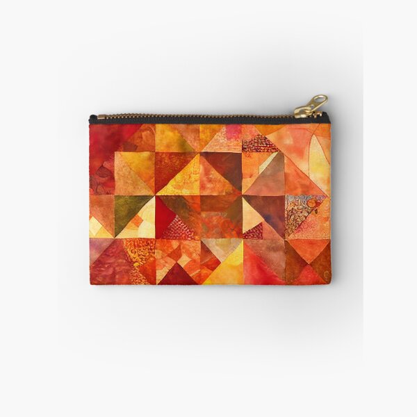 Item preview, Loose Watercolor Patchwork Quilt Design Bright Fall Colors designed and sold by ClairesPatterns.