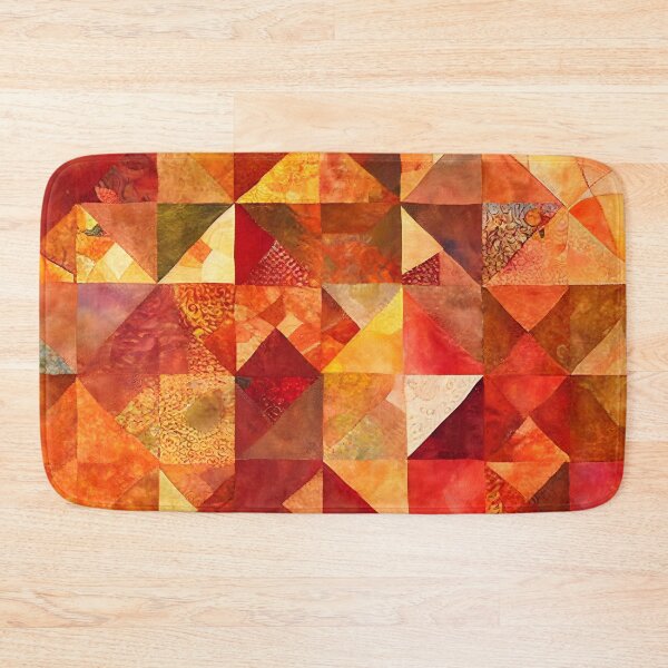 Item preview, Loose Watercolor Patchwork Quilt Design Bright Fall Colors designed and sold by ClairesPatterns.