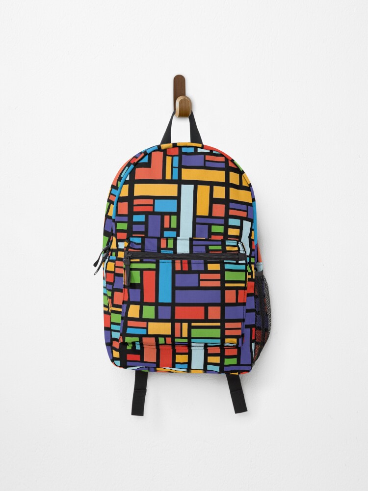 Thumbnail 1 of 3, Backpack, Modern Colorful Blocks Pattern designed and sold by MakeitMelo.