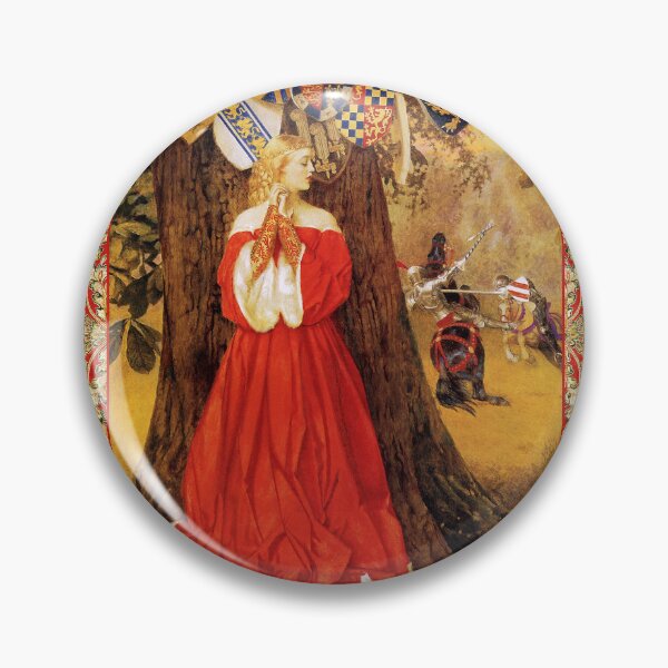 Item preview, Lancelot Slays The Caitiff Knight Sir Tarquin And Rescues The Fair Lady In Red designed and sold by BulganLumini.