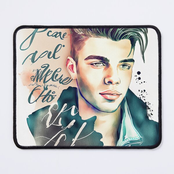 Item preview, Very beautiful and sexy handsome man portrait in watercolor designed and sold by mrlongfield.