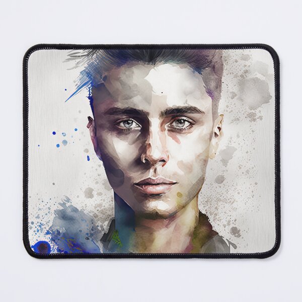 Item preview, Very beautiful and sexy handsome man portrait in watercolor designed and sold by mrlongfield.
