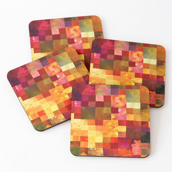 Item preview, Loose Watercolor Patchwork Quilt Design Bright Fall Colors designed and sold by ClairesPatterns.