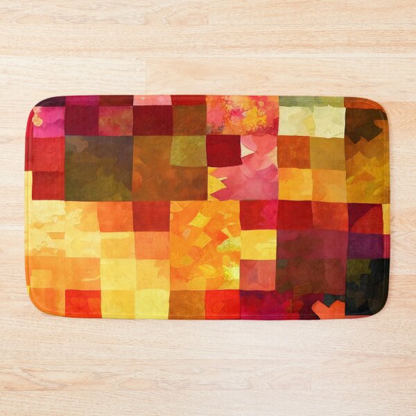 Item preview, Loose Watercolor Patchwork Quilt Design Bright Fall Colors designed and sold by ClairesPatterns.