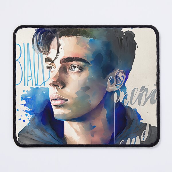 Item preview, Very beautiful and sexy handsome man portrait in watercolor designed and sold by mrlongfield.