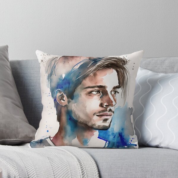 Item preview, Very beautiful and sexy handsome man portrait in watercolor designed and sold by mrlongfield.