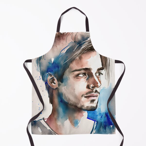 Item preview, Very beautiful and sexy handsome man portrait in watercolor designed and sold by mrlongfield.