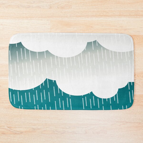 Item preview, Contempory image of clouds and rain on a blue background designed and sold by janesg.