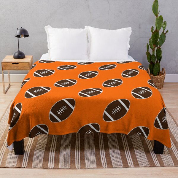 Item preview, Football with Orange Background Pattern designed and sold by beccaveedesigns.