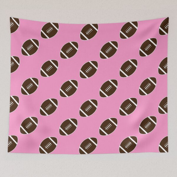 Item preview, Football with Pink Background Pattern designed and sold by beccaveedesigns.