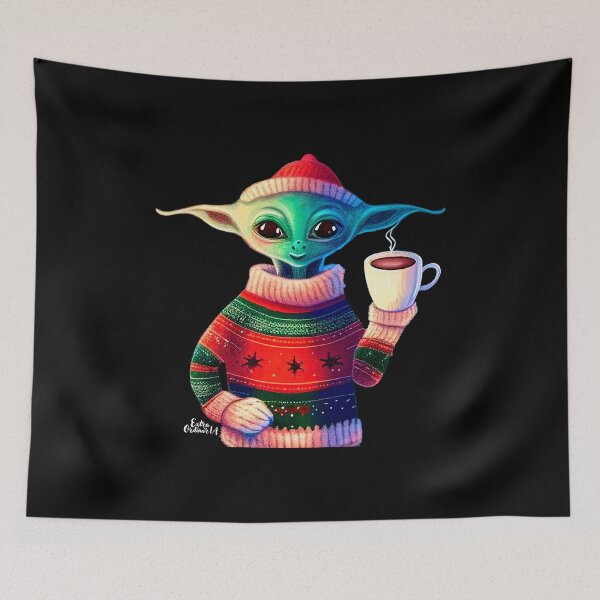 Item preview,  Christmas Funny Alien Wearing Sweater designed and sold by extraordinar-ia.