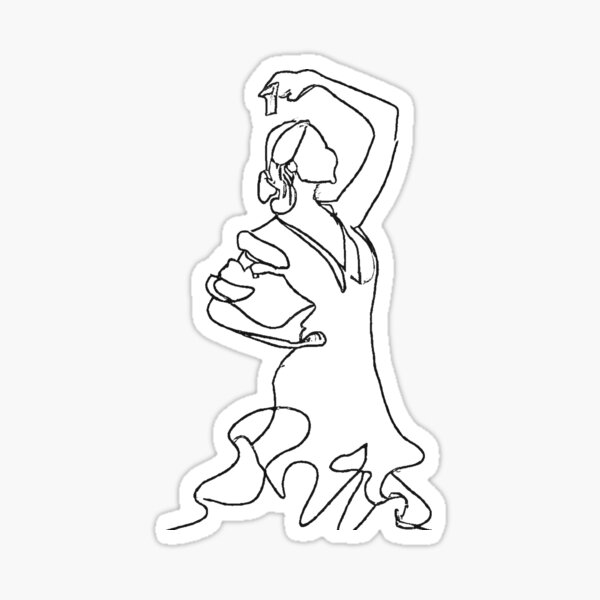 Item preview, woman dancing flamenco designed and sold by Smooky Art.