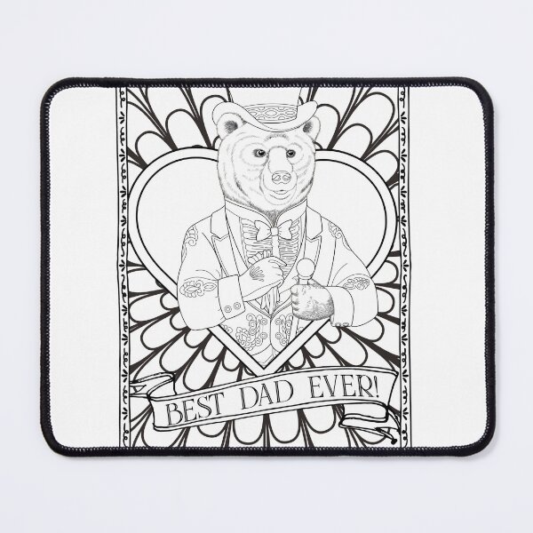 Item preview, Best Dad Ever Vintage Black & White Bear In Regal Costume designed and sold by Mrspink16.
