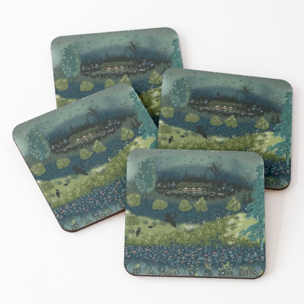 Item preview, Lake Cabin in Greens designed and sold by Salzanos.