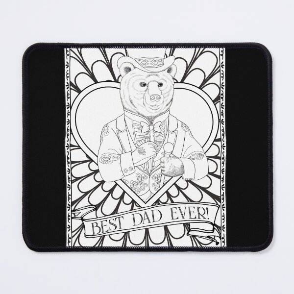 Item preview, Best Dad Ever Vintage Black & White Bear In Regal Costume designed and sold by Mrspink16.