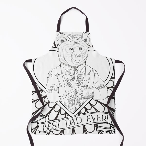 Item preview, Best Dad Ever Vintage Black & White Bear In Regal Costume designed and sold by Mrspink16.