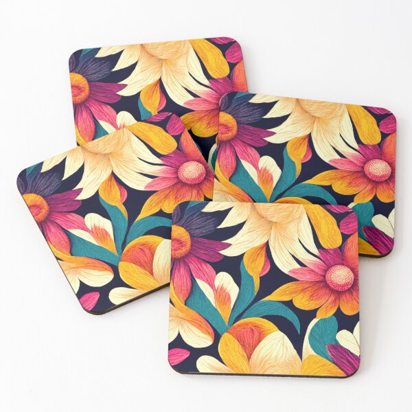 Item preview, Floral Colorful Vibrant Wallpaper designed and sold by thisisallahoax.