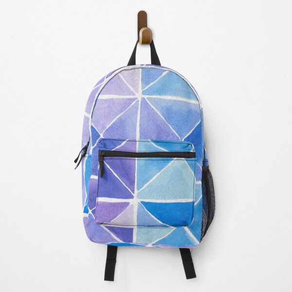Item preview, Modern Triangle Boxes Watercolor Pattern - Blue & Purple designed and sold by AmandaAngela.