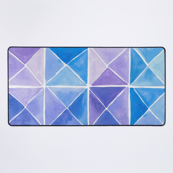 Item preview, Modern Triangle Boxes Watercolor Pattern - Blue & Purple designed and sold by AmandaAngela.