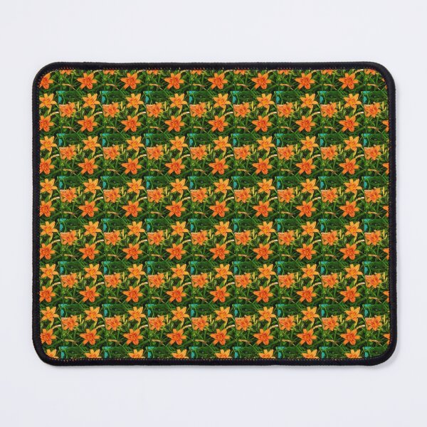 Item preview, Orange flower floral pattern designed and sold by geniedesigns.