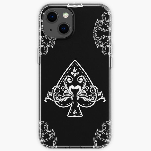 Ace of Spades Vintage Cool Black iPhone Soft Case