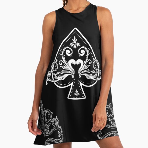 fashion brand company ace of spades dress Morticia Puddle Train Halloween Dress for Women main image 0