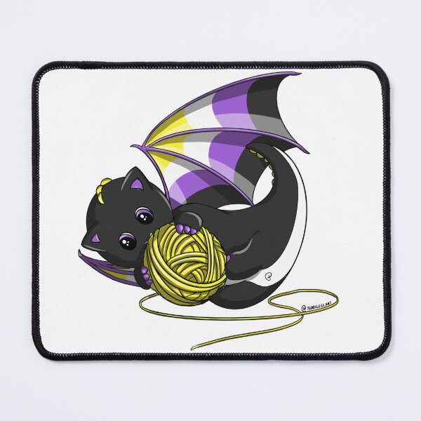 Item preview, Nonbinary Dragon with a ball of yarn designed and sold by Florilège Art.
