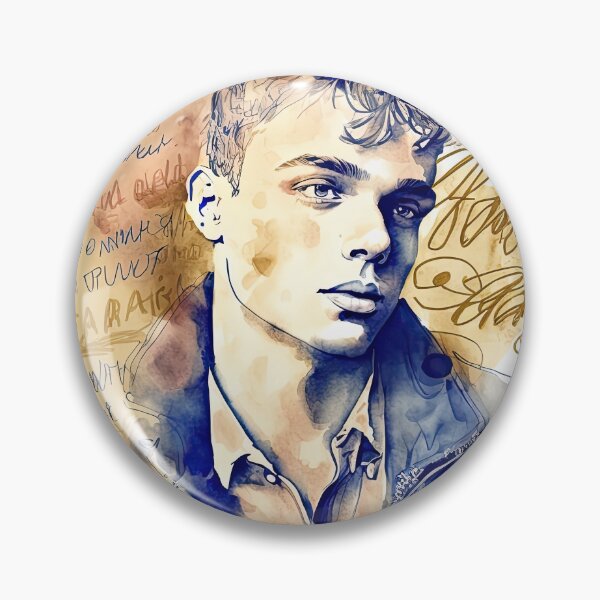 Item preview, Very beautiful and sexy handsome man portrait in watercolor designed and sold by mrlongfield.