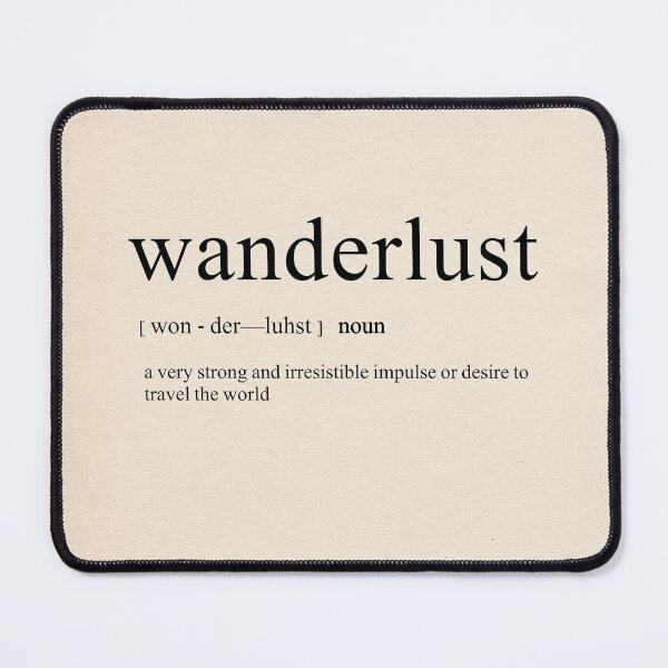 Item preview, Wanderlust Definition Quote - Typography Dictionary Print onto Book Page  designed and sold by R Bex.