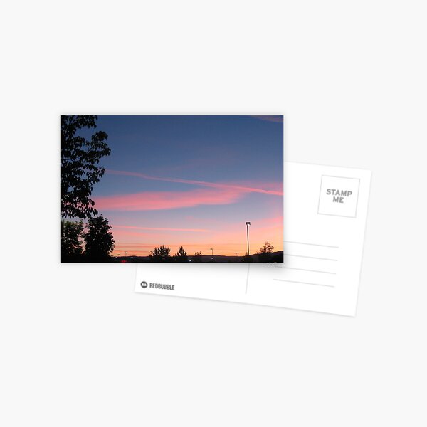 Pink Striped Skies Postcard