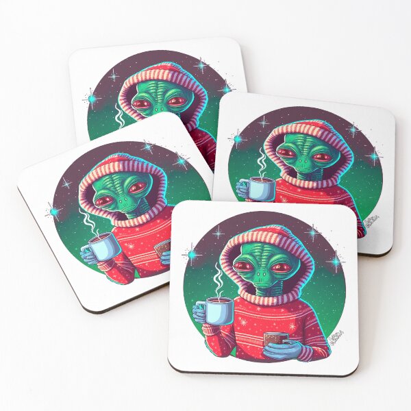 Item preview, Christmas Funny Alien Wearing Sweater designed and sold by extraordinar-ia.