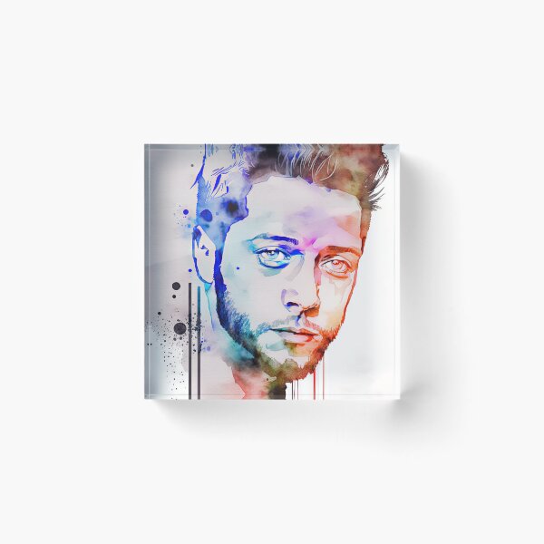 Item preview, Very beautiful and sexy handsome man portrait in watercolor designed and sold by mrlongfield.