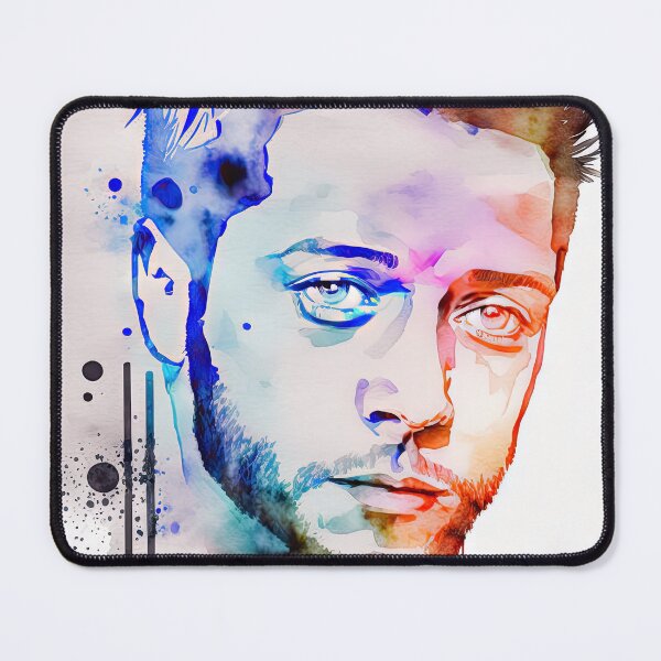 Item preview, Very beautiful and sexy handsome man portrait in watercolor designed and sold by mrlongfield.