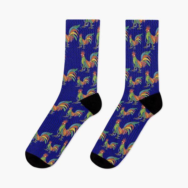 Artikelvorschau, Punky Rooster Basic on Prime Blue Checkered Black Dark entworfen und verkauft von AJLeibengeist.