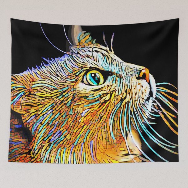 Item preview, Multicolor Cat 687 mosaic designed and sold by artbylucie.