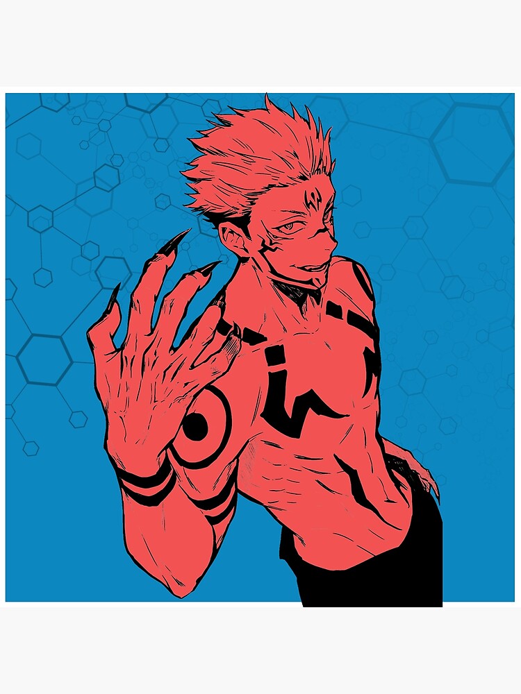 "Ryomen Sukuna - The King Of Curses Design From Jujutsu Kaisen In Red ...