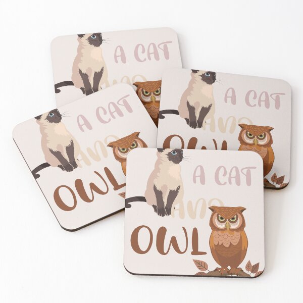 Item preview, a cat and an owl funny pet owner designed and sold by thebadrandoms.