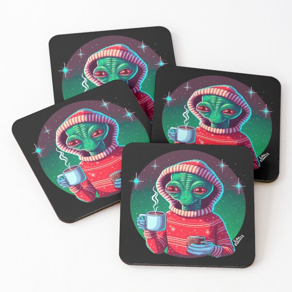Item preview, Christmas Funny Alien Wearing Sweater designed and sold by extraordinar-ia.
