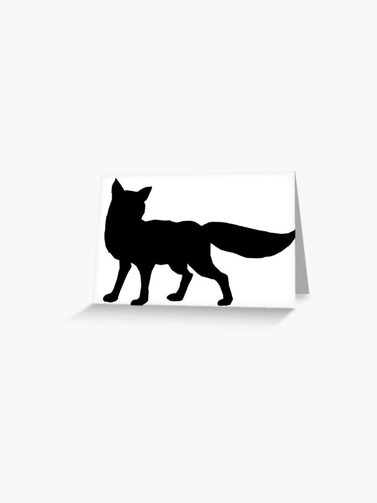 Fox Silhouette Greeting Card By Shabzdesigns Redbubble