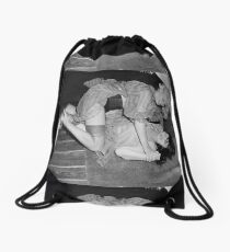 RETRO CATFIGHT Drawstring Bag